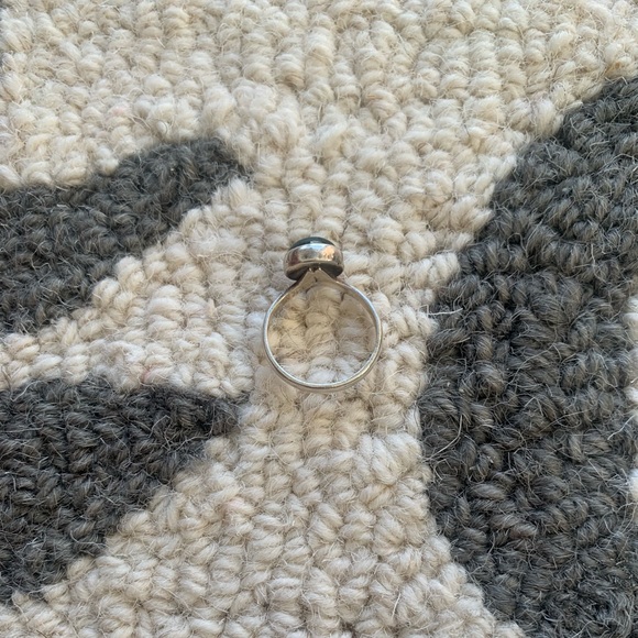 Handmade 925 Ring w/ Green Stone - Picture 2 of 5